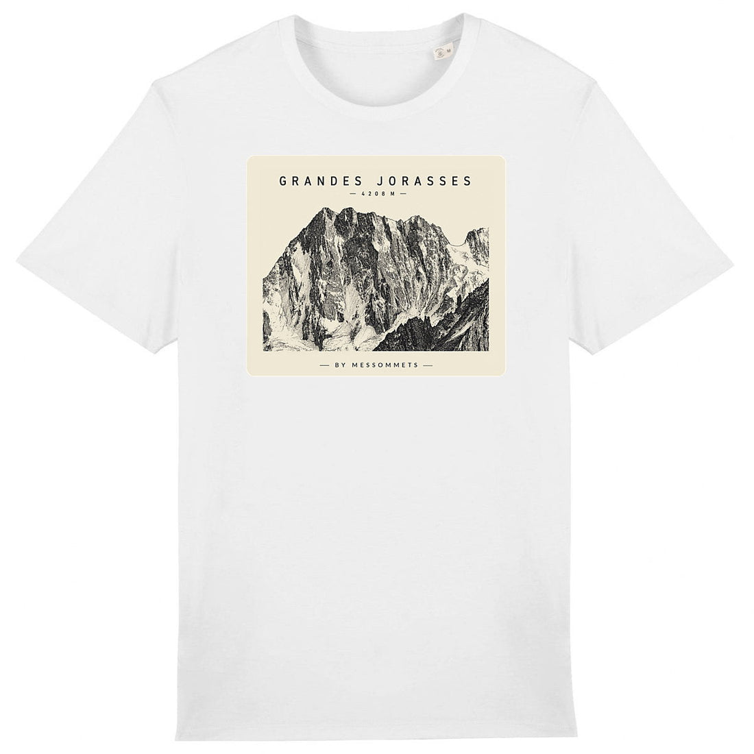 T-shirt Grandes Jorasses, illustration de sommet