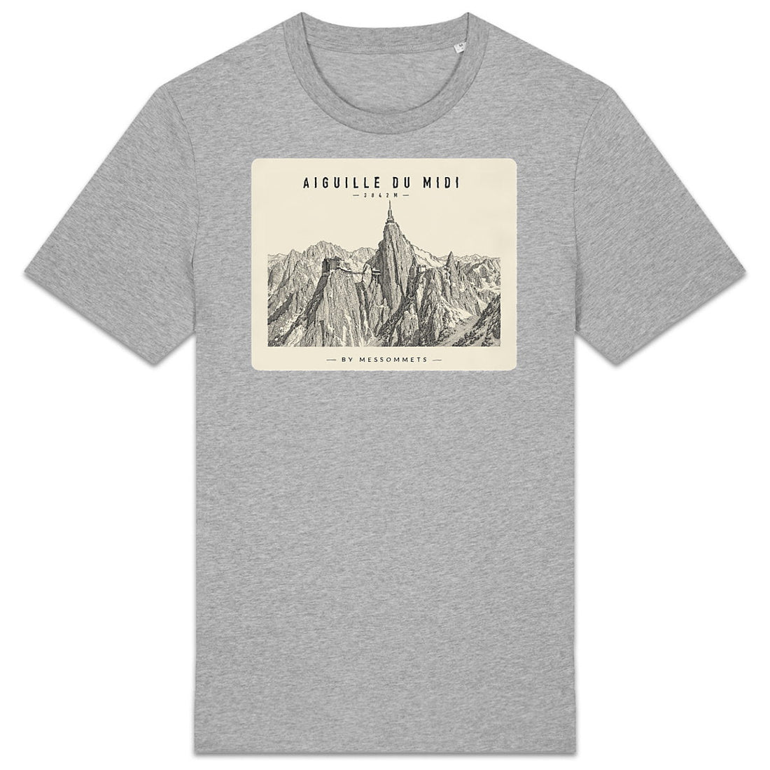 T-shirt Aiguille du Midi, coton bio imprimé en France