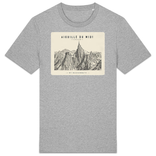 T-shirt Aiguille du Midi, coton bio imprimé en France