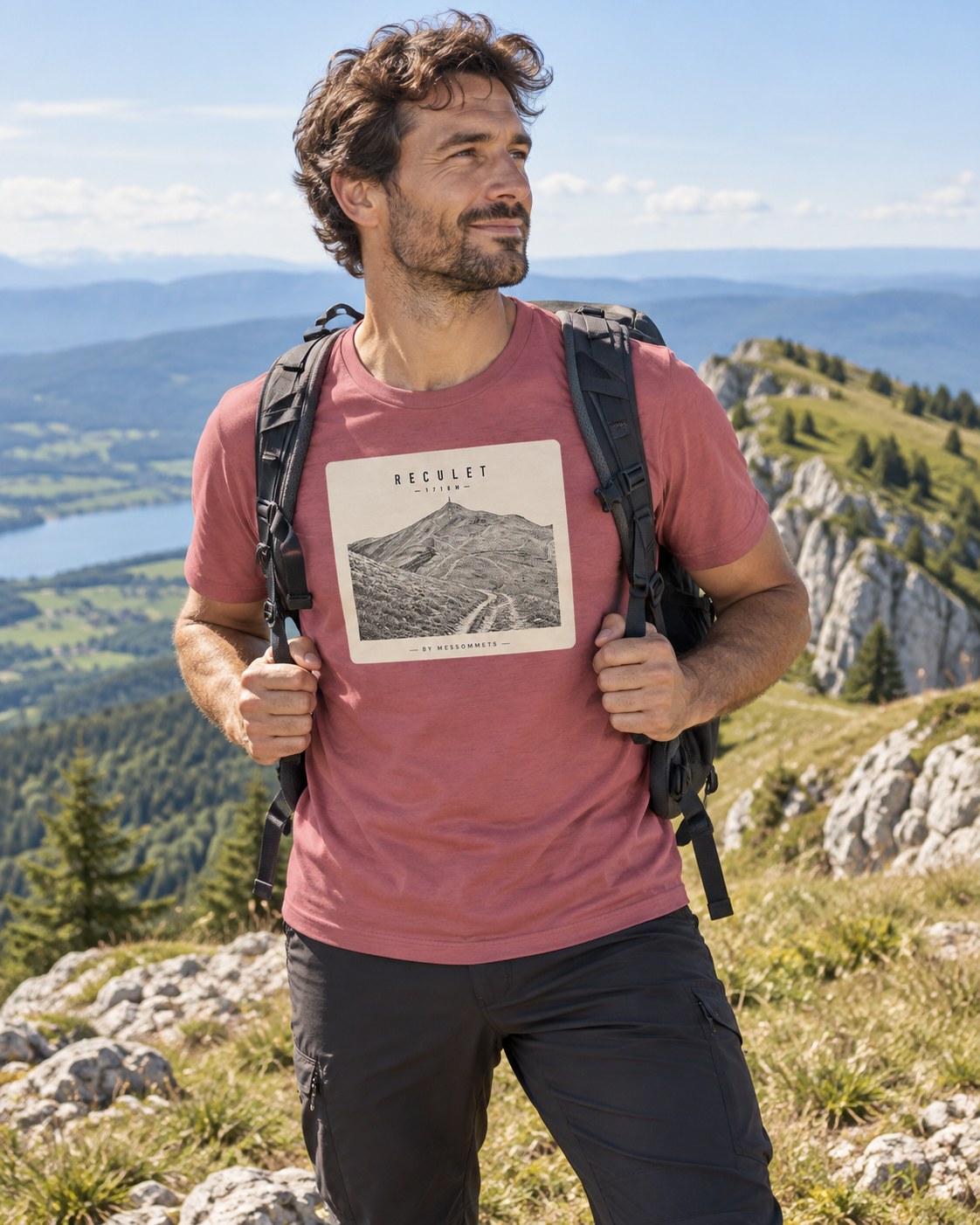 T-shirt Reculet porté sur les crêtes du Jura – Mes Sommets