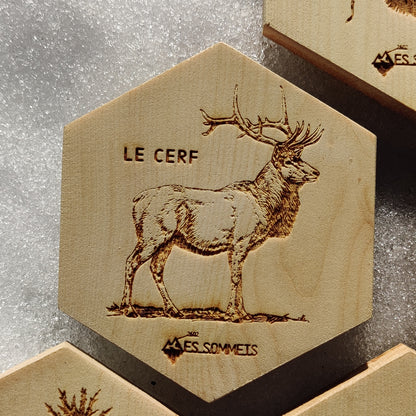 Gravure bois "Le Cerf"