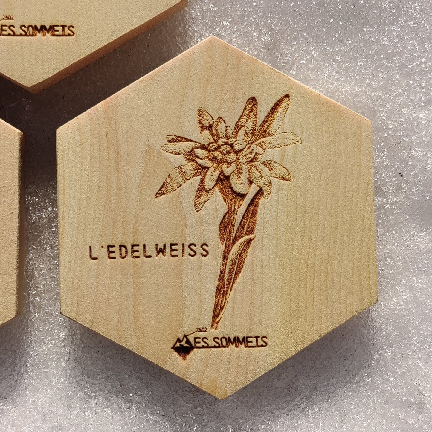 Gravure bois " L'edelweiss"